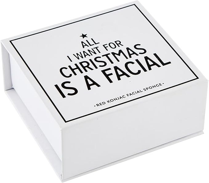 Konjac Exfoliation and Cleansing Facial Sponge, 1-Piece, All I Want for Christmas
