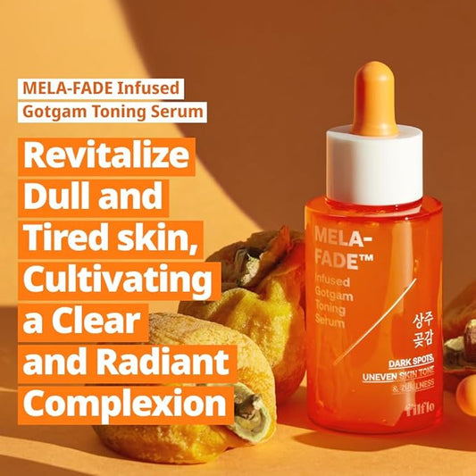 Mela-fade Infused Gotgam Toning Serum, Korean Natural Facial Serum With Vitamin C, Hydrating and Soothing for Dark Spots, Sensitive Skin, Highly-Concentrated Korean Skin Care, 1.52 Fl Oz
