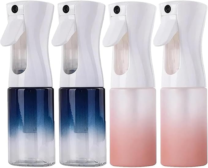 Continuous Water Mister Spray Bottle for Hair - Continuous Spray Nano Fine Mist Sprayer - Empty Spray Bottle - Reusable Beauty Spray Bottle - Cleaning, Hairstyling & Plants - 5oz/150ml (Variety Pack)