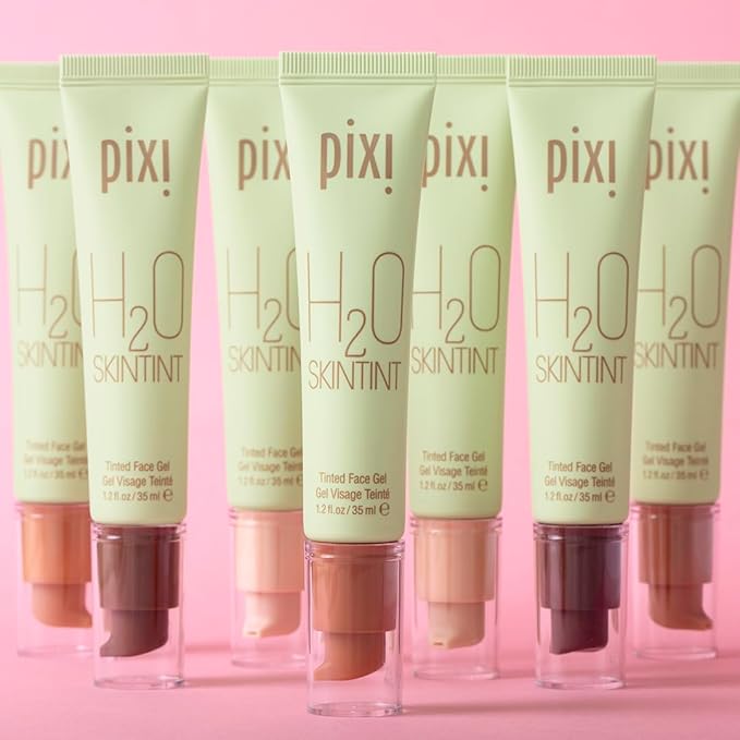 Pixi Beauty H2O SkinTint Tinted Face Gel, 1.2 fl oz / 35 ml, Tan