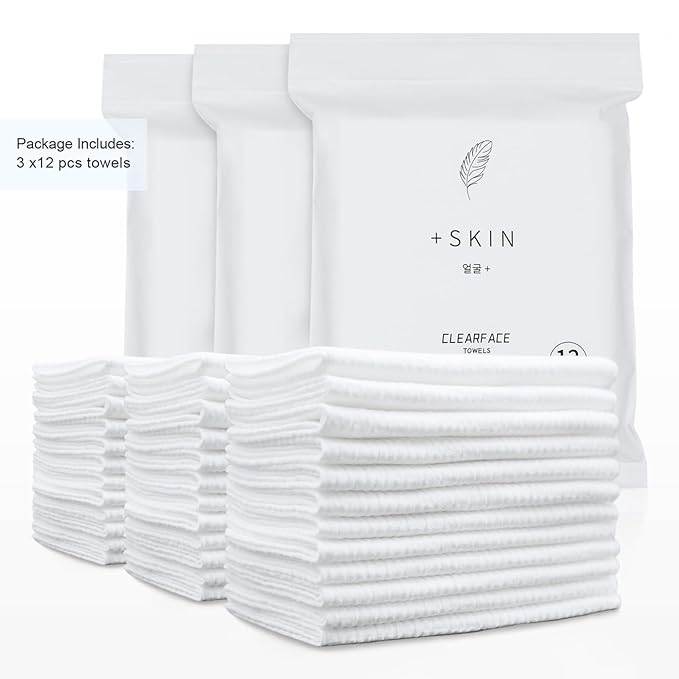 ClearFace Sensitive Skin Face Towels β Biobased Makeup Remover and Dry Wipes, Compact Travel Pack