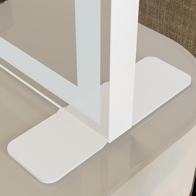 ANYHI Extra Large Vanity Mirror with LED Light, 40"x24.3" Hollywood Vanity Mirror with 10X Magnifying, Big Size Makeup Mirror, Tabletop/Wall Mounted, White