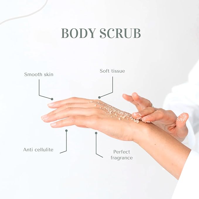 Granulated Natural Green Tea Scrub for Face and Body | Cleanses and Anti-aging Skin Peeling | Exfoliating with Jojoba Oil and Vitamin E (Green Tea)