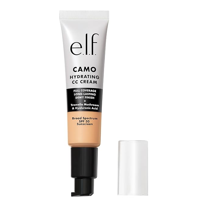 e.l.f. Hydrating Camo CC Cream, SPF 30, Color Correcting Full Coverage Foundation For A Dewy Finish, Vegan & Cruelty-Free, Fair 150 C