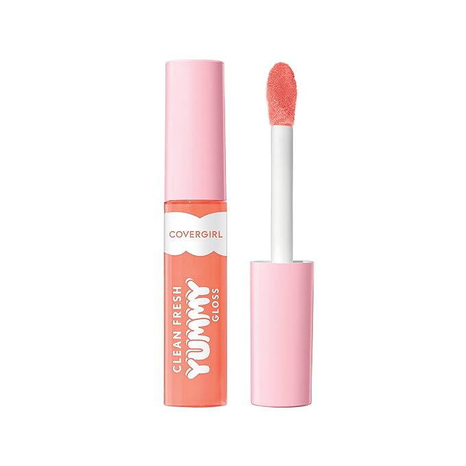 COVERGIRL Clean Fresh Yummy Gloss β Lip Gloss, Sheer, Natural Scents, Vegan Formula - Peach Out!