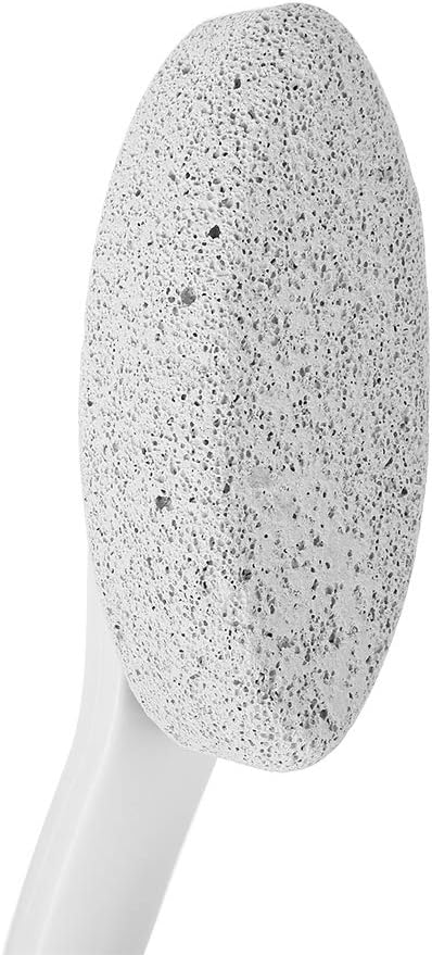 Foot Brush Long Handle Shower Bath Brush, Silicone Stone Foot Brush Removal Brush with Scrubbing Pumice Stone, 13.8inch Long Handle Foot Cleaning Massaging Brush