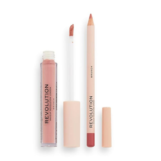 Makeup Revolution London, Lip Contour Kit, Brunch, Lip Gloss & Lip Liner Duo, 1x1ml, 1x1g