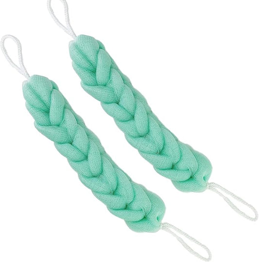 PPHAO - Back Scrubber for Shower - Bath Sponge - Long Loofah - Bath Back Scrubber for Shower for Men - Loofah for Women - Loofah Sponge for Men - 21.5 INCH - Green Loofah - 2 Pack