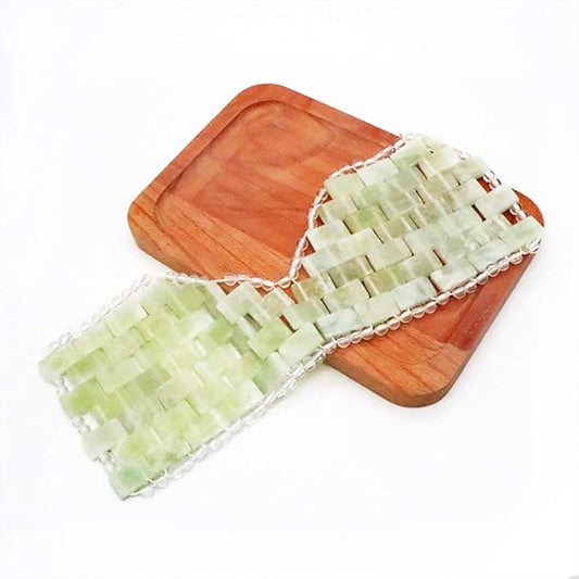 AITELEI Natural Jade Eye Mask Anti-Aging Facial Sleeping Eye Mask Hot or Cold Therapy Blindfold for Puffy Eyes, eye masks for dark circles and puffiness Massage Tool