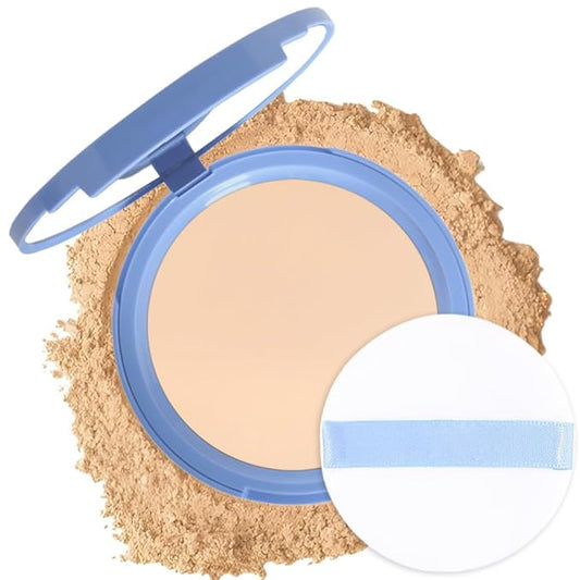 Oil Control Face Pressed Powder, Matte Smooth Flawless Setting, Face powder for older women Waterproof Long Lasting Finishing Powder, Cruelty Free, Lightweight, 0.35 oz (NATURAL BEIGE, A)