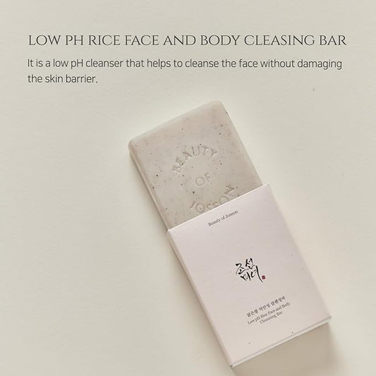 Beauty of Joseon Low pH Rice Face and Body Cleansing Bar Soap Gentle Moisturizing Clenaser For Sensitive Skin Korean Skincare 100g