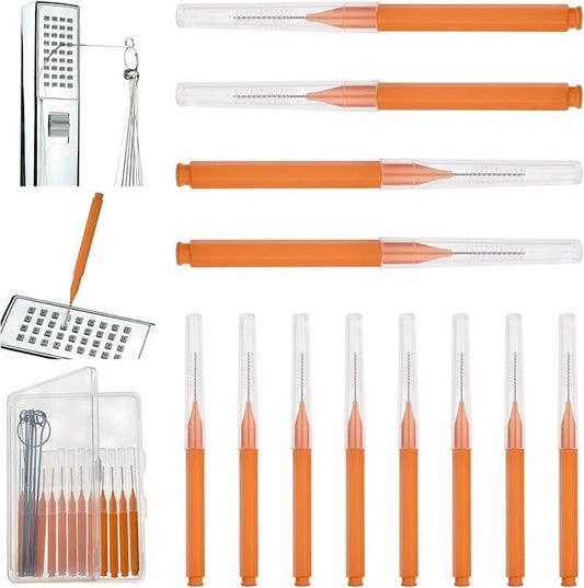 Shower Head Cleaner Brushes, Shower Head Cleaning Picks Shower Head Cleaning Brush Buid Up Mineral Cleaning Brush for Small Holes Gaps Nozzles Crevices with Store Box
