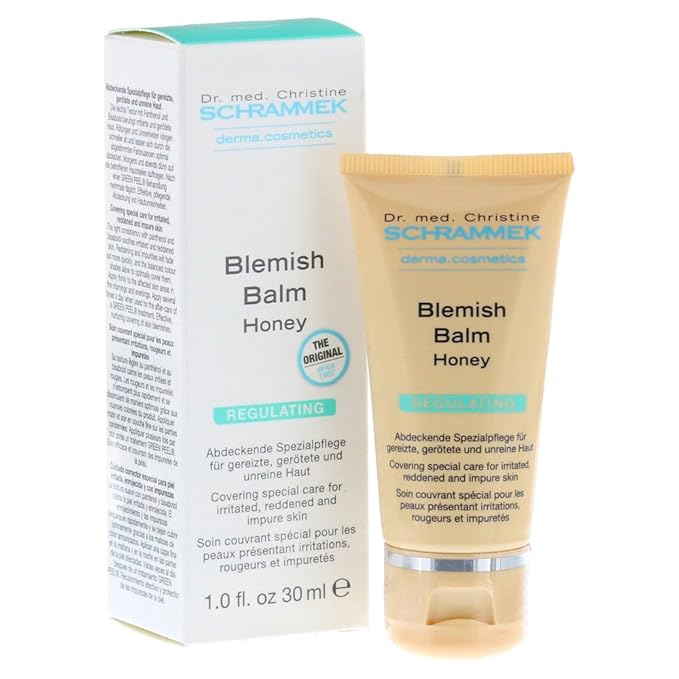 Schrammek Blemish Balm Honey - Covering Special Care for Irritated, Reddened & Impure Skin - The Original since 1967 - BB Cream - Tinted Face Moisturizer - Facial Skin Care - Dr