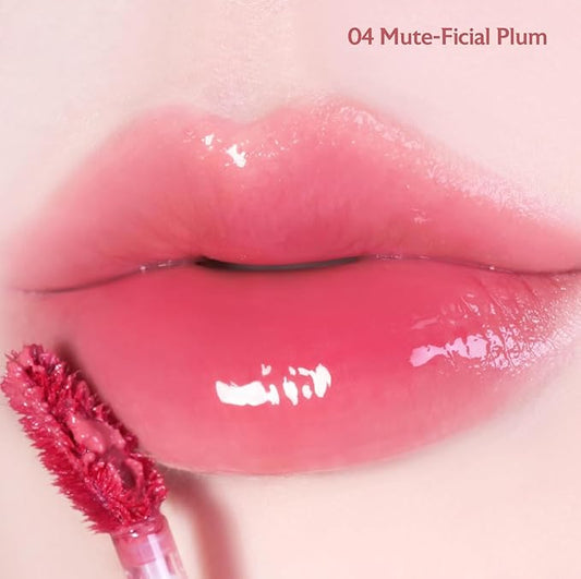 MILKTOUCH Jelly Fit Glow Lip Tint - Hydrating Lip Gloss with Long-Lasting Moisture, Color Stain, Lightweight Formula, Radiant Shine, Perfect for Daily Use, Korean Lip (04 Mute-Ficial Plum, 4ml)