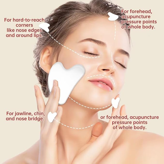 Stainless Steel Gua Sha Facial Tools Mothers Day Gifts for Mom Metal Lymphatic Drainage Massager Body Guasha Gifts for Women