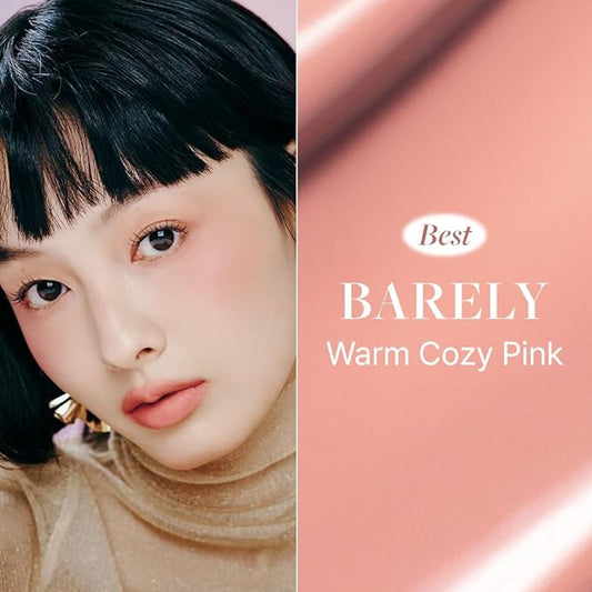 DEAR DAHLIA Petal Drop Liquid Blush β Multi-Use, High-Pigment, Lightweight & Long-Lasting, Dewy Finish, Vegan & Cruelty-Free, for Sensitive Skin, 4g β BARELY