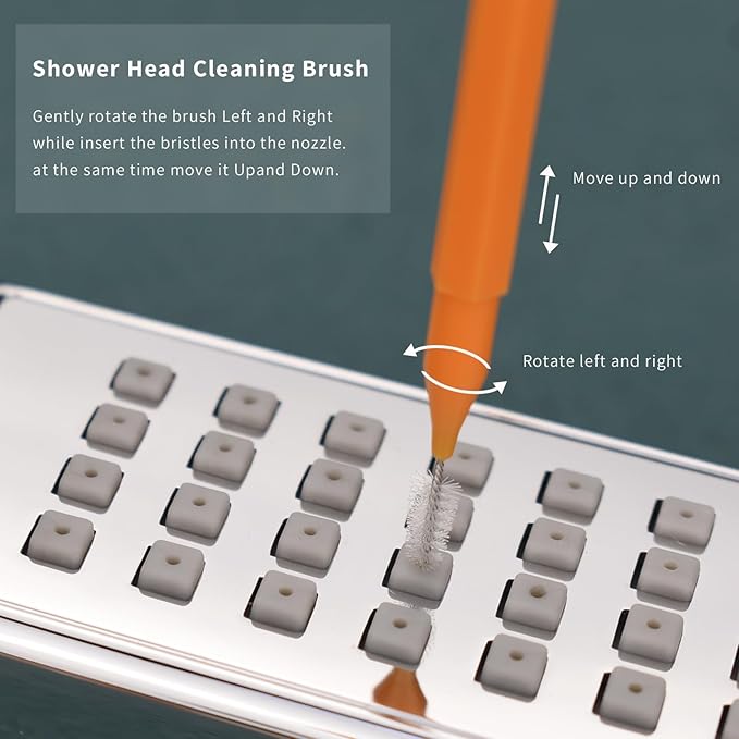 Shower Head Cleaner Brushes, Shower Head Cleaning Picks Shower Head Cleaning Brush Buid Up Mineral Cleaning Brush for Small Holes Gaps Nozzles Crevices with Store Box