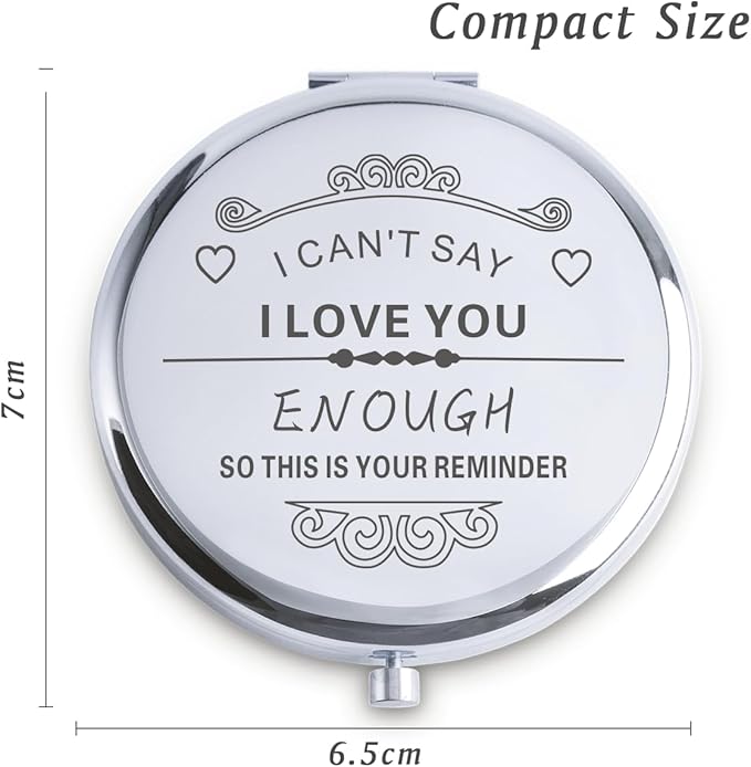 Personalized Gifts for Women Girls, Inspirational Compact Mirrors, 2025 Graduation Gifts for Her, Unique Mothers Day Birthday Gifts for Mom Sister Wife Daughter Niece, Friendship Gifts for Friends