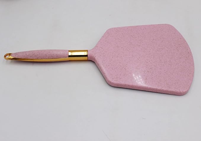 Eaoundm Hand Held Mirror with Handle, Makeup Hand Mirror with Hook Hole for Bathroom and Bedroom, Barbers Haircut Mirror for Home and Salon (6 W X13 L inchs, Pink)