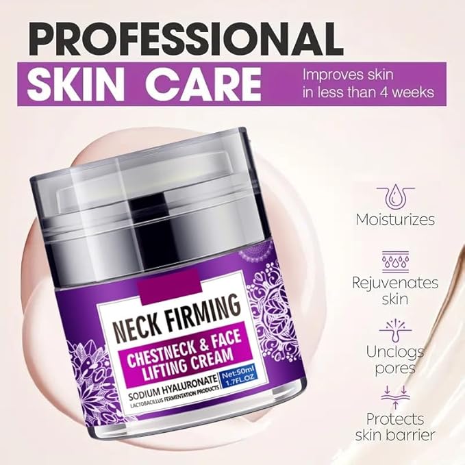 Collagen Face & Neck Firming Cream - Best for Tightening Sagging Skin, Tighten & Lift Firming Neck Cream Anti-Aging Neck Wrinkle Creams Day & Night Neck Cream Moisturizing for Sensitive Skin