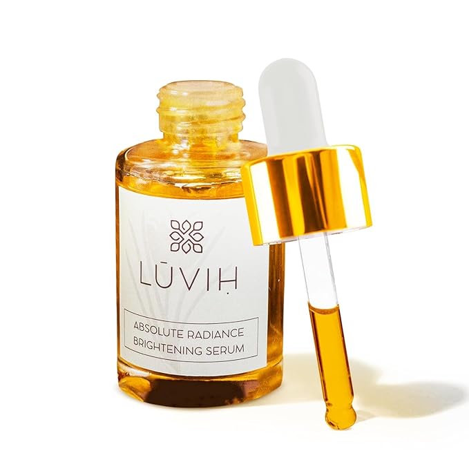 LUVIH Absolute Radiance Brightening Serum β Ayurvedic Dark Spot Corrector & Glow Serum for Women & Men β Nourishing Treatment for Dullness, Uneven Skin Tone & Sun-Stressed Skin β 30 mL
