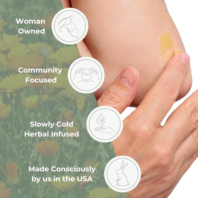 Touchy Skin Salve, Eczema Cream for Kids and Adults, Natural Sensitive Skin Treatment, Itch Cream, Calendula Ointment, 4 oz