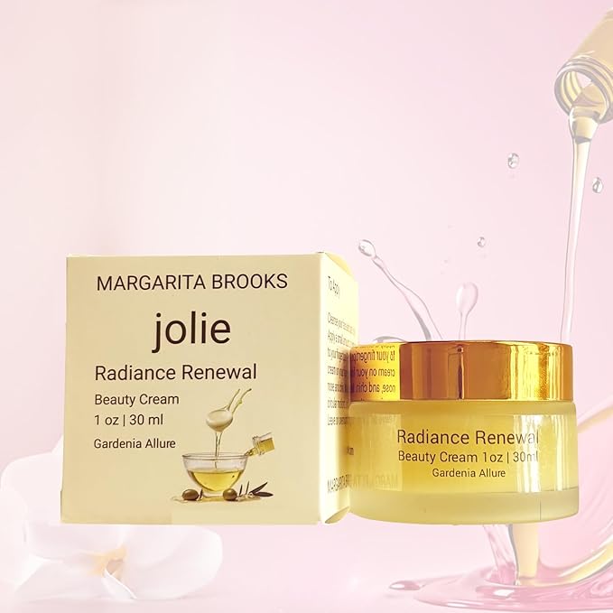 Jolie Radiance Renewal Beauty Cream - 100% Organic Olive Oil-Based Moisturizer | Deep Hydration & Glow | Clean Beauty, Vegan & Natural Skincare | Anti-Aging | Promotes Collagen