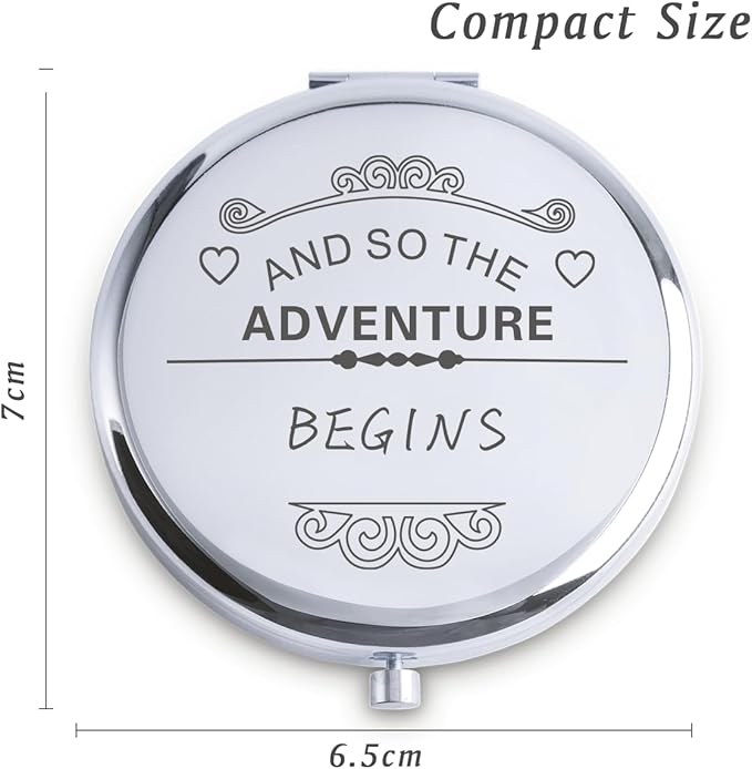 Personalized Gifts for Women Girls, Inspirational Compact Mirrors, 2025 Graduation Gifts for Her, Unique Mothers Day Birthday Gifts for Mom Sister Wife Daughter Niece, Friendship Gifts for Friends