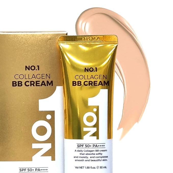 Collagen BB Cream with Zinc Oxide & Titanium Dioxide β Lightweight Daily Korean BB Cream for Moisture Balance, Natural Coverage & Skin Comfort (1.69 fl.oz.)