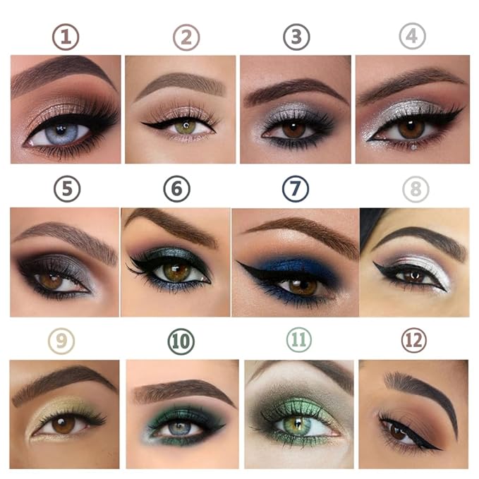 Blue Eyeshadow Stick Makeup, Cream Shimmer Eye Shadow Pencil, Hypoallergenic Waterproof Long Lasting Crayon, Smooth Glitter Primer Palette Eyeliner Make up