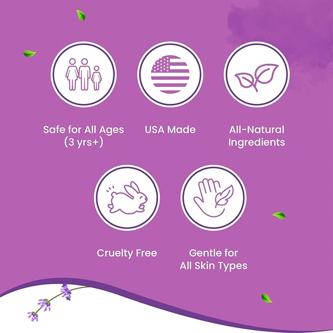 Naturasil 10% Sulfur Lavender Soap Treatment Natural Relief for Acne, Bug Bites, Warts, Mites, Eczema, Itching, Discomfort | for Kids & Adults: Face & Body Soap | 4oz Bars (2)