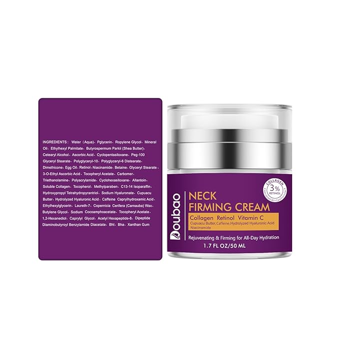 Neck Firming Cream, Wrinkle Cream for Women, Retinol Moisturizer with Collagen and Hyaluronic Acid for Neck, Face and DΓ©colletΓ©, 1.76β―flβ―oz