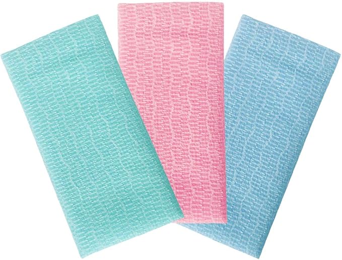 Premium Exfoliating Washcloth Towel(3 Color) Korean Loofah Bath Sponge Long Back Scrubber African Bath Sponge African Long Net for Shower/It Becomes Softer as You use.by NOPIGO