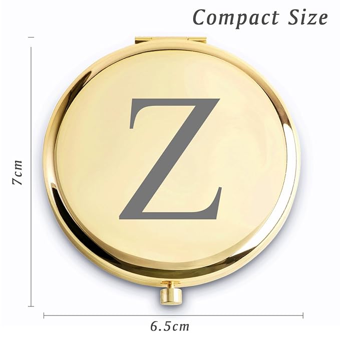 Personalized Gifts for Women Girls, Initial Compact Mirror, Unique Mothers Day Birthday Gifts for Friends Mom Wife Grandma Sister Daughter, 2025 Graduation Gifts for Her College Medical High School