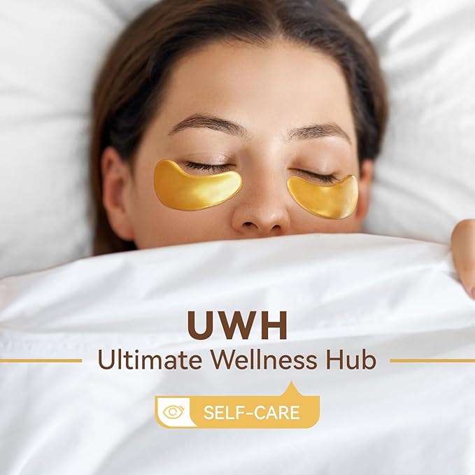 30P Under Eye Patches for Dark Circles and Puffy Eyes | Infused Gel Under 24K Gold Eye Masks for Skin Care of Puffiness & Eye Bags Treatment for Women Ideal for Beauty Care (30 Pairs, 24K Gold)