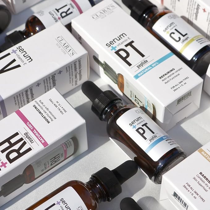CLARA'S NEW YORK Retinol Facial Serum with Vitamin E β Anti-Aging, Wrinkle & Fine Line Reduction β Hydrating Face Serum β 30ml / 1 fl oz β Made in USA