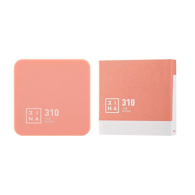 3INA The Blush 310 - Natural, Light Mineral Powder Blush For Sensitive Skin - Blendable, Buildable Rouge To Give Skin A Pigmented, Dewy Glow - Vegan, Cruelty Free, Eco Friendly Blush Makeup - 0.26 Oz
