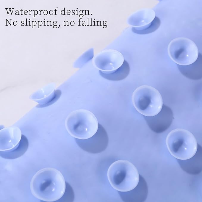 2 Pack Bath & Body Brush,Silicone Scrub Pad,Cleaning Brush for Back of Feet,Exfoliating Bath Mat,Wall Mounted Non Slip Suction disc,Suitable for Both Male and Female Cleaners