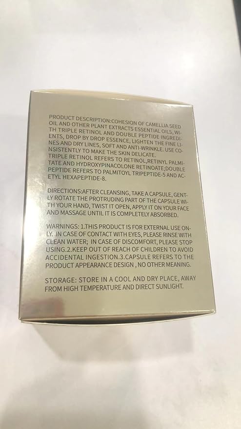 HKH Retinol + HPR Serum for Face - Anti-Aging Wrinkle Night Retinol Capsules, Peptide Serum for Women, Reduce Fine Lines, Tighten Sagging Skin, Fragrance-Free, Alcohol-Free & Non-Greas
