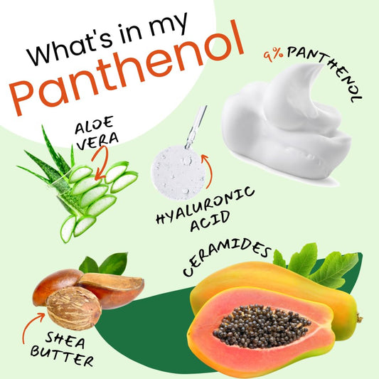 9% Panthenol Foam Spray - Redness Relief Moisturizer | Acne, Burn & Skin Repair with Aloe & Hyaluronic Acid β Post-Laser, Stitches, Tattoo & Hair Transplant, 5Oz