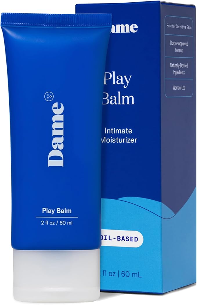 Dame Products Play Balm for Women and Men - Oil-Based Moisturizer + Massage Lotion