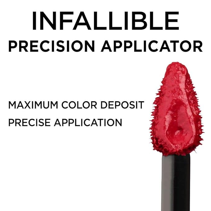 L'OrΓ©al Paris Infallible 8 HR Pro Gloss, Red Fatale, 0.21 fl. Oz. (Pack of 4)