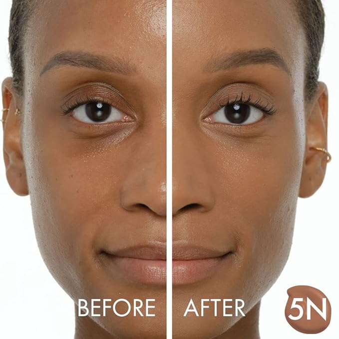 Veil Cosmetics Complexion Fix Liquid Foundation – Buildable Coverage – Water-Resistant, Hypoallergenic, Oil-Free, Cruelty-Free & Vegan – Lightweight & Brightening – All Skin Types (5N Deep Neutral)