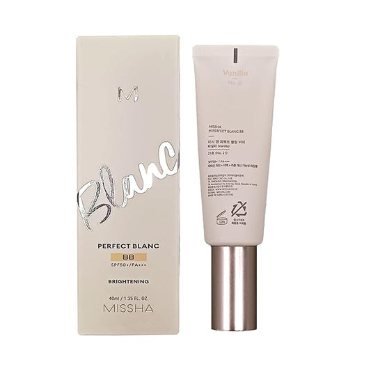 lightness & Brightening Makeup for MISSHA M Perfect Blanc BB Creams(1.35fl.oz.), No.21 Vanilla