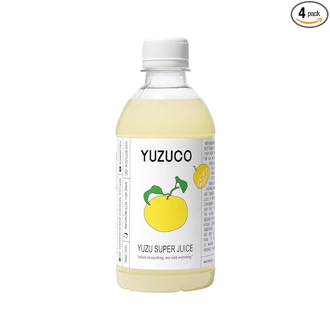 YUZUCO - Yuzu Super Juice - 4 Pack - 12oz - Loved by Chefs and Mixologists - Never Heat-Treated for Maximum Flavor and Aroma - Bottled in California