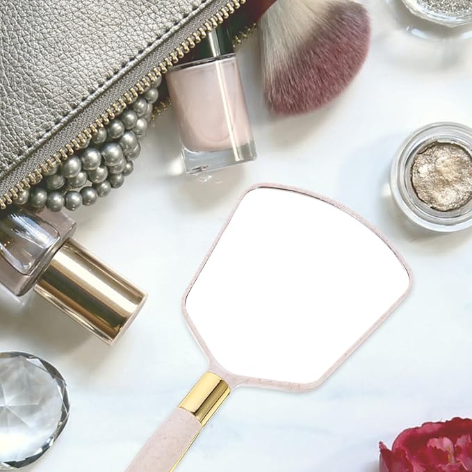 Hand Mirror for Women, Small Hand Mirror Handheld Mirror with Handle Comestic Makeup Mirror for Travel Purse Grooming