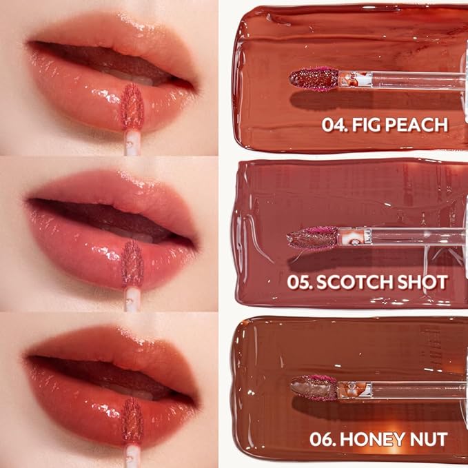 TIRTIR Waterism Tinted Lip Gloss #05 Scotch Shot, 0.14 Fl Oz – Kiss Ready Lipgloss, 12H Long Lasting Non Sticky Natural Tinted Glow Korean Multiuse Cheek and Lip Tint for Women gift