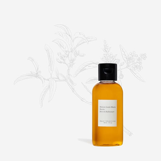 Maison Louis Marie - No.04 Bois de Balincourt Natural Body Oil | Luxury Clean Beauty + Non-Toxic Fragrance (4 fl oz | 118 ml)