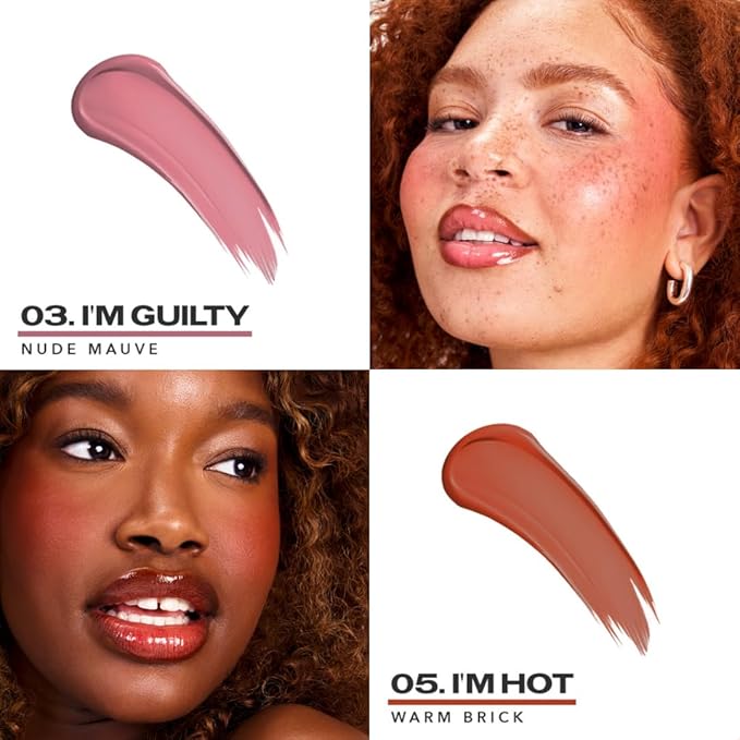 Sacheu Cheek STAY-N Liquid Blush for Cheeks β High Pigment, Buildable, Lightweight Cream Blush Infused With Squalane, for Dewy Radiant Flushed Cheeks β Long-lasting & Cruelty Free, Pretty in Pink Duo