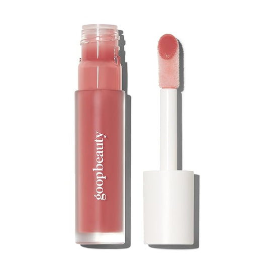 goop Beauty Hydra-Barrier Gel Gloss | Hydrating Lip Gloss to Moisturize & Plump Lips | Hyaluronic Acid & Vitamin E | Blossom - Sheer Petal Pink | 0.13 oz